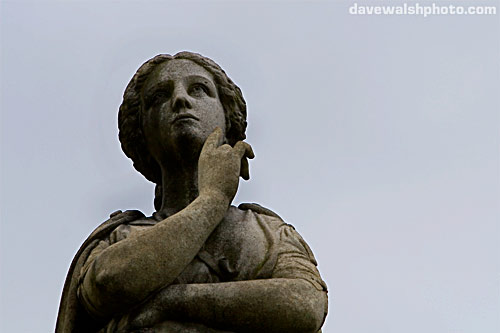 Statue on Charles Fort Grave, Albany Rural Cemetery forteana fortean strange phenomena paranormal