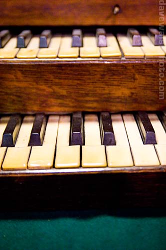 The old keyboard from the organ St. Michan's Church, Dublin Ireland